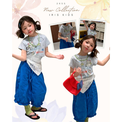 IRIS KIDS Blueberry Puff — kids tee and balloon pants set, product photo 1 of 10