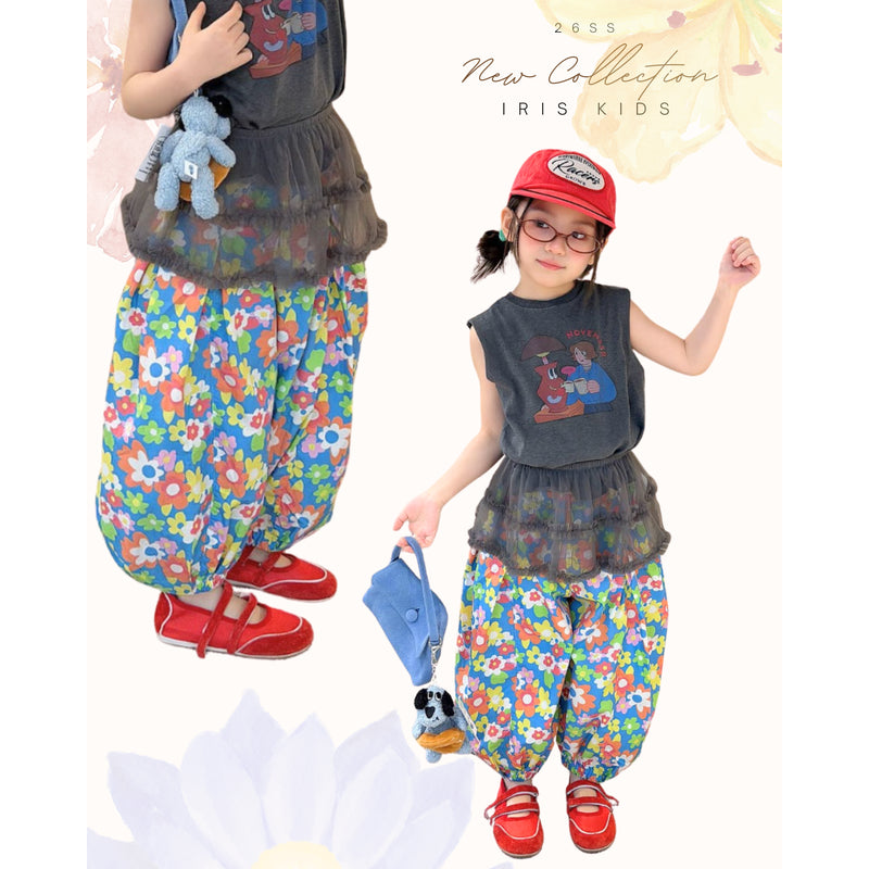 IRIS KIDS Garden Bloom Pants — girls floral pants, product photo 1 of 9