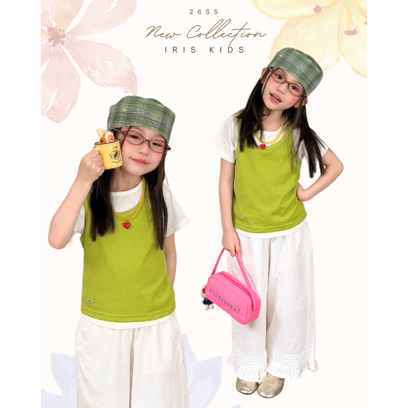 IRIS KIDS Green Picnic Set — kids shirt and pants outfit, product photo 1 of 11