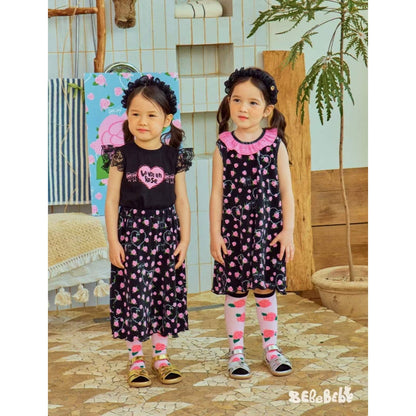 IRIS KIDS La Vie en Rose Set — kids black bow-print shirt and shorts, product photo 4 of 10
